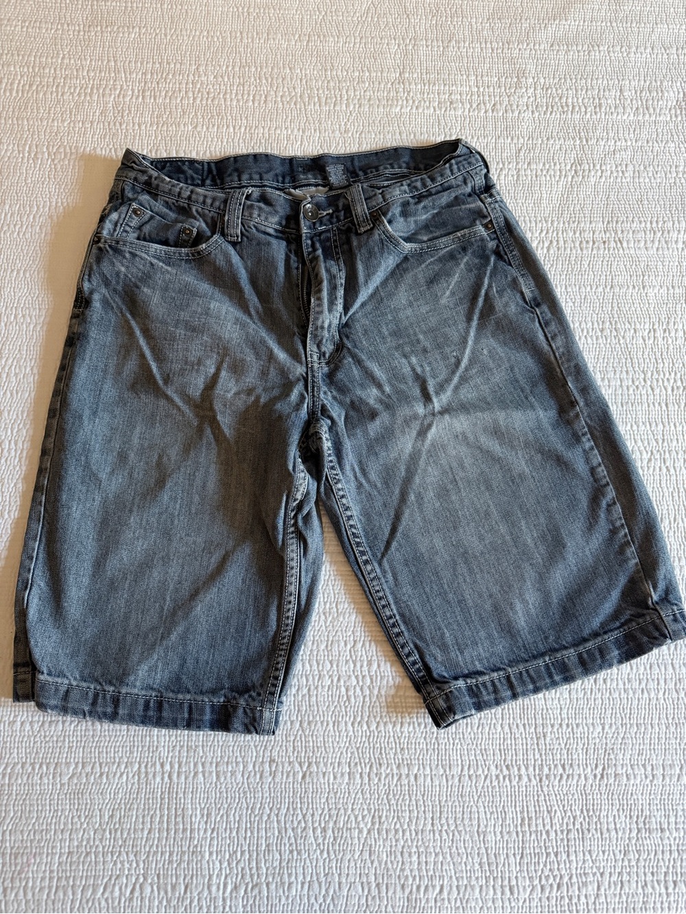 Men's Casual Blue Denim Shorts - Classic Five-Pocket Style